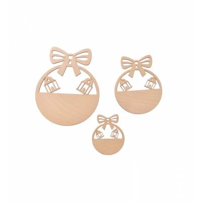 Drewniane bombki na choinkę...