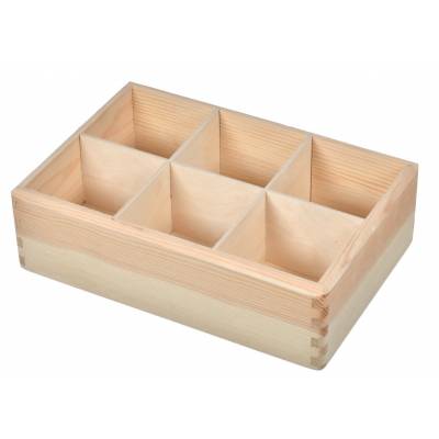 Skrzynka drewniana z 6...