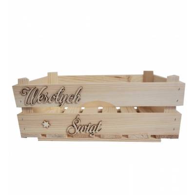 Drewniana skrzynka prezent...