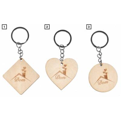 Brelok drewniany do kluczy...