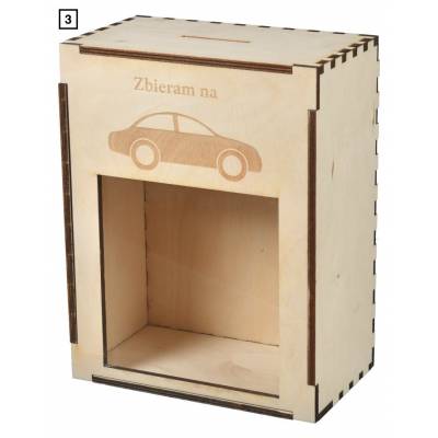 Skarbonka drewniana z...