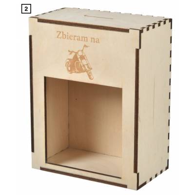 Skarbonka drewniana z...