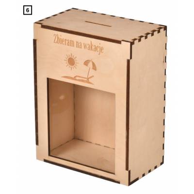 Skarbonka drewniana z...