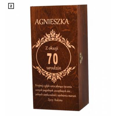 Brązowe lakierowane pudełko...