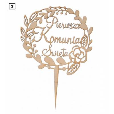 Drewniany topper na tort...