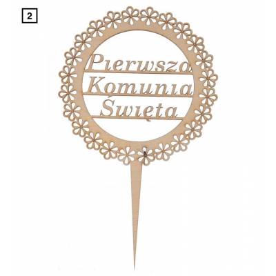 Drewniany topper na tort...