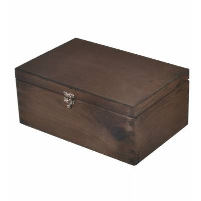 Brązowe pudełko drewniane z...