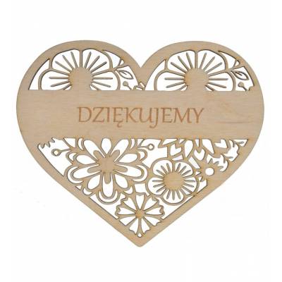 Drewniane serce z grawerem...