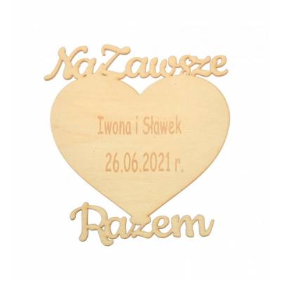 Grawerowane serce dekoracja...