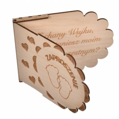 Zaproszenie drewniane na...