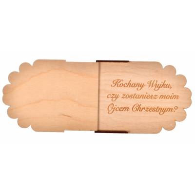 Zaproszenie drewniane na...