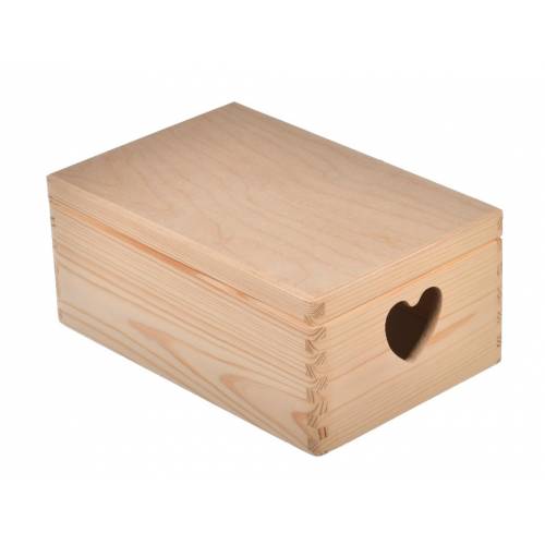 Pudełko drewniane z sercami...