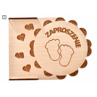 Zaproszenie drewniane na...
