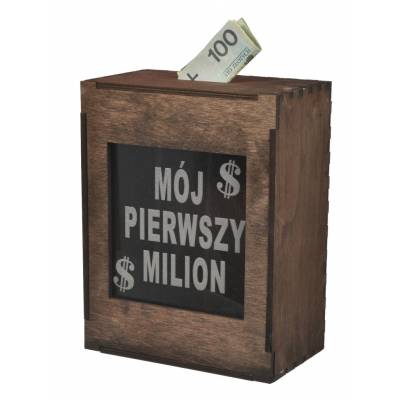 Skarbonka drewniana z...