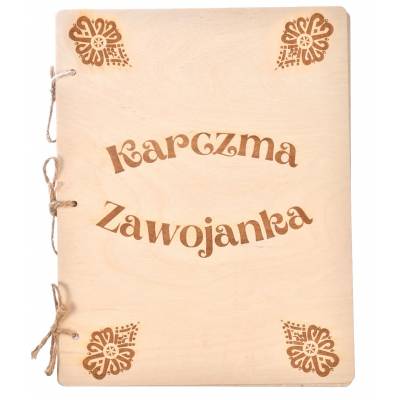 Karta menu z drewna...