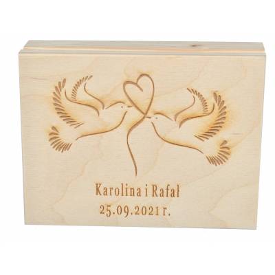 Szkatułka drewniana na...