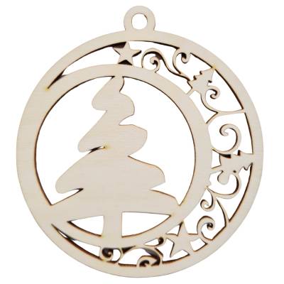 Drewniana zawieszka na choinkę