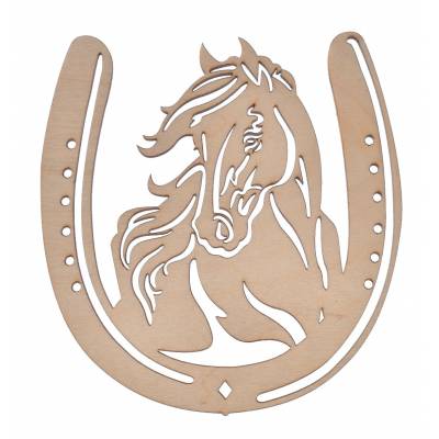 Drewniana podkowa dekoracja