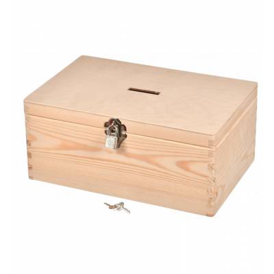 Drewniana skarbonka na...
