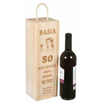 Pudełko grawerowane na wino...