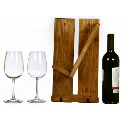 Drewniana półka stojak na wino