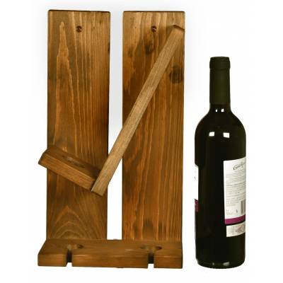 Drewniana półka stojak na wino