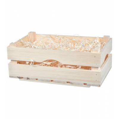 Drewniana skrzynka na prezent