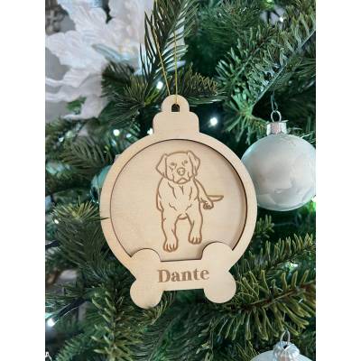 Bombka drewniana na choinkę...