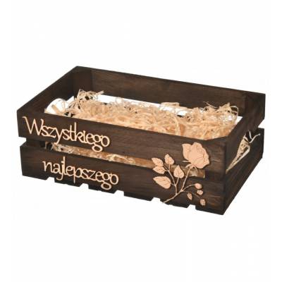 Skrzynka drewniana prezent...