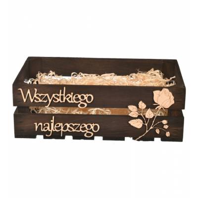 Skrzynka drewniana prezent...