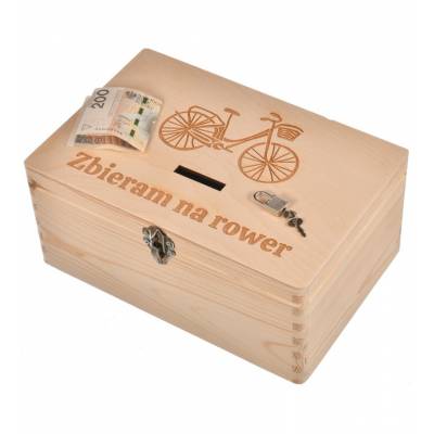 Skarbonka drewniana na...