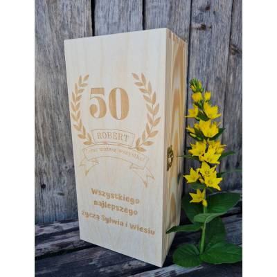 Drewniane pudełko z...