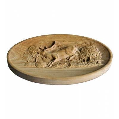 Płaskorzeźba z drewna...