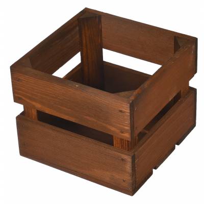 Drewniana skrzynka brązowa...