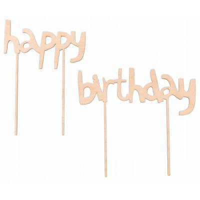 Drewniany Topper HAPPY...