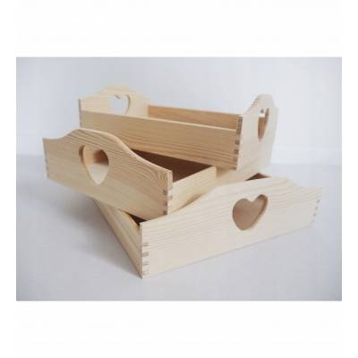 Komplet tac drewnianych...