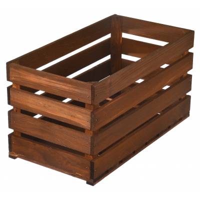 Drewniana skrzynka brązowa...