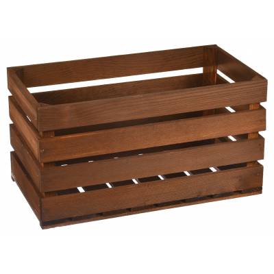 Drewniana skrzynka brązowa...