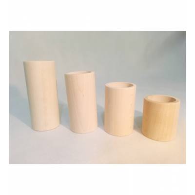 Drewniany świecznik owalny...