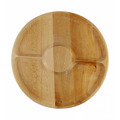 Drewniana okrągła tacka na...