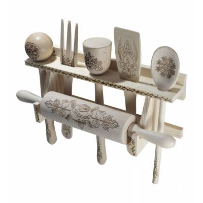 Drewniany wieszak z...