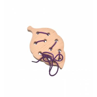 Drewniany liść do nauki...