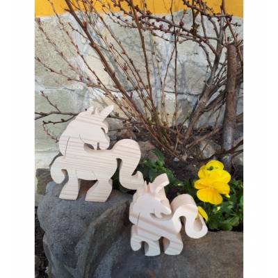 Jednorożec drewniany dekor...