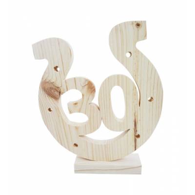 Drewniana podkowa na 30-ste...