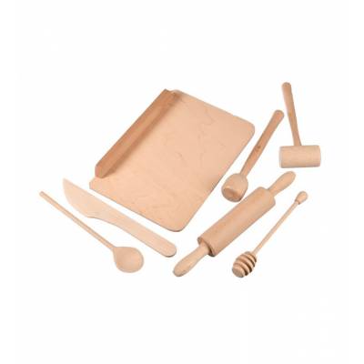 drewniany zestaw do kuchni