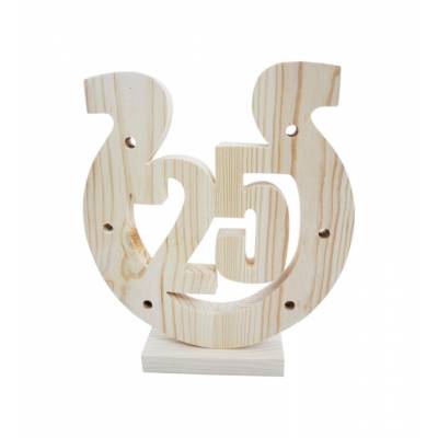 Drewniana podkowa na 25-ste...