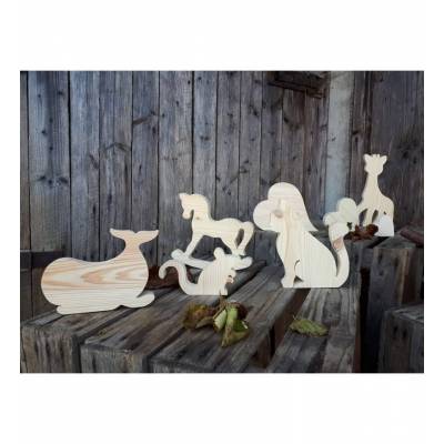 Drewniany kot dekor do...