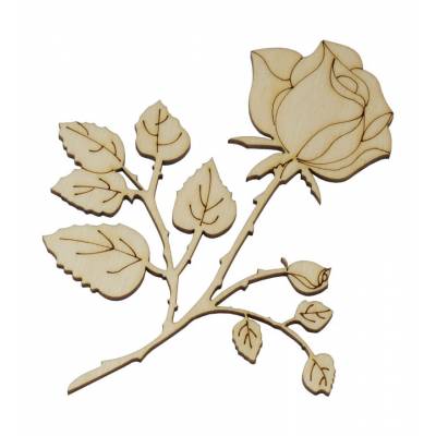 Drewniany dekor RÓŻA